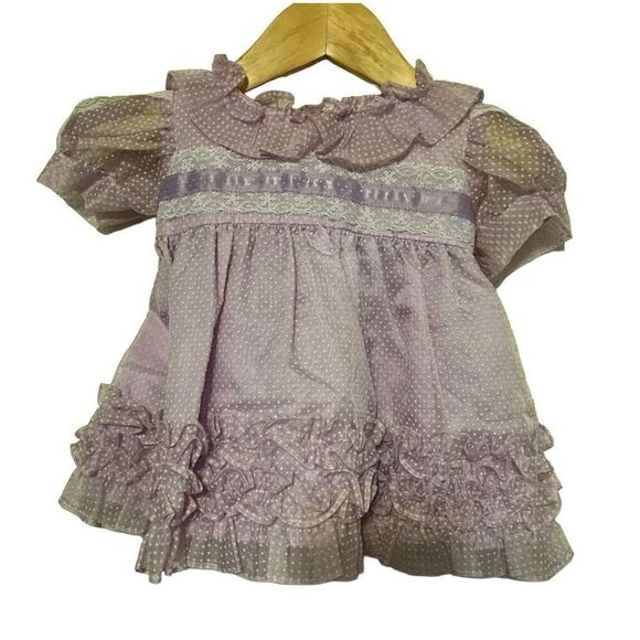 Martha's Miniatures Ruffle Vintage Girls Dress 12m - Picture 1 of 5